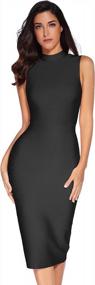img 4 attached to Command Attention In The Meilun Women'S Knee-Length Bandage Bodycon Club Party Dress