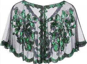 img 1 attached to Vintage Sequin Cape Shawl For Women - Perfect 1920S Flapper Cover-Up And Evening Wrap By Metme