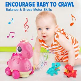 img 3 attached to Dreampark Baby Toys 18-24 месяцев: музыкальная световая игрушка-динозавр для девочек и мальчиков, малышей 2 лет