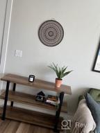 картинка 1 прикреплена к отзыву Rustic Oak Console Table With 3-Tier Shelf Ideal For Living Room Or Hallway от Collin Donahue