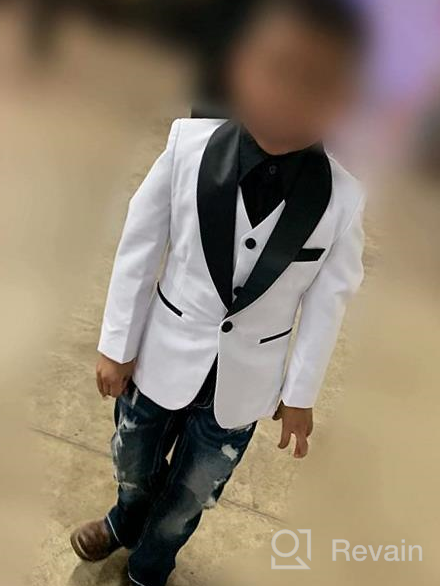 img 1 attached to 👔 Timeless Elegance for Little Gentlemen: Classic Tuxedo Morden Royal Toddler Boys' Clothing, Suits & Sport Coats review by Kenny Rossi