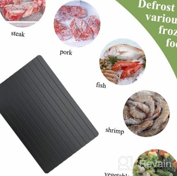 img 1 attached to CHEFLY Large Defrosting Tray For Frozen Foods - 13.8〃 X 7.8〃 Aluminum Plate For Rapid & Natural Thawing, No Electricity Required review by Keith Howe