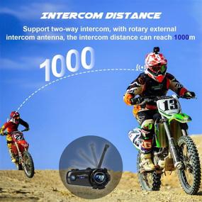 img 3 attached to 🔊 Fodsports FX8-AIR Motorcycle Bluetooth Headset with 3 Sound Effects, Antenna, FM, Long-Lasting 900mAh Battery, 2 Riders 1000m Bluetooth 5.0 Helmet Intercom with Noise Cancellation, Immersive Sound, 2 Pack