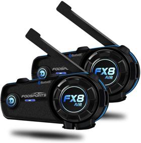 img 4 attached to 🔊 Fodsports FX8-AIR Motorcycle Bluetooth Headset with 3 Sound Effects, Antenna, FM, Long-Lasting 900mAh Battery, 2 Riders 1000m Bluetooth 5.0 Helmet Intercom with Noise Cancellation, Immersive Sound, 2 Pack