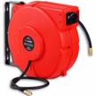 maximize your compressed air & water efficiency with reelworks retractable hose reel - 65ft, 300 psi, hybrid polymer hose logo