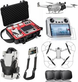 img 4 attached to 7-In-1 STARTRC Mini 3 Pro Accessories Bundle: Waterproof Case, Glass, Filters, Holder & Guard, Lanyard Neck Strap + Landing Gear