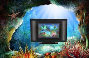 img 1 attached to Enhanced SEO: Lightahead LCD Black Screen Decorative 🐠 Lamp - Virtual Ocean Motion Artificial Tropical Fish Aquarium Decor