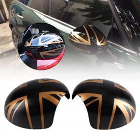 img 3 attached to Topteng Car Mirror Covers Caps, 2Pcs Union Jack UK Flag Mirror Covers Fits For MINI Cooper R55 R56 Clubman Hatchback Convertible 2008-2013 (Auto Powerfolding Only)