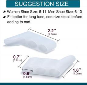 img 3 attached to Povihome 10 Pack Pinky Toe Separator And Protectors, Triple Gel Toe Separators For Overlapping Toe, Curled Pinky Toes Separate And Protect