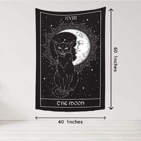 img 2 attached to 40X60 Inch YongColer Gothic Tarot Cat Sun Moon Tapestry Wall Hanging For Bedroom And Dorm Room Decor