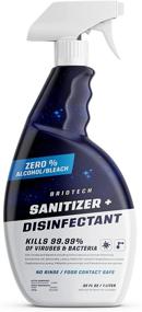 img 3 attached to 🧼 BRIOTECH Sanitizer + Disinfectant 32oz: Kills 99.99% of Viruses & Bacteria, HOCl Hypochlorous Spray, No Bleach or Alcohol, Food Safe, Eliminates Non-Living Allergens & Pet Odor