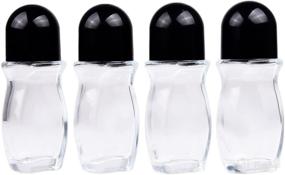 img 4 attached to 🌱 Pack of 4 Refillable Glass Deodorant Bottles for Eco-Friendly Use