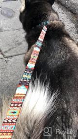img 6 attached to Tribal Patterned Nylon Leash For Small Dogs- Durable & Stylish 5Ft Walking Leash By CollarDirect
