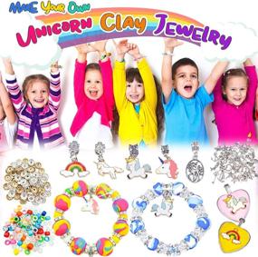 img 3 attached to Unleash Your Child’S Creativity With Y YOFUN'S Make Your Own Unicorn Clay Jewelry Kit For Girls - Perfect Jewelry Making And Crafting Activity For Kids Ages 8-12+