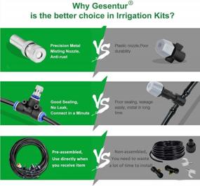img 2 attached to Adjustable Drip Irrigation Kit With Misting And Cooling System - 59Ft (18M) Auto Micro Irrigation For Gardens, Landscapes, Patio, Greenhouse, And Plants By Gesentur