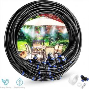 img 4 attached to Adjustable Drip Irrigation Kit With Misting And Cooling System - 59Ft (18M) Auto Micro Irrigation For Gardens, Landscapes, Patio, Greenhouse, And Plants By Gesentur