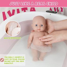 img 3 attached to 👶 IVITA 12 inch Full Silicone Baby Dolls: Lifelike Reborn Newborns, Real Silicones, Not Vinyl Dolls - Boy