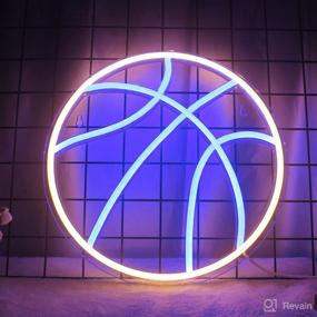 img 4 attached to Brilliant Basketball Shaped Neon Lights: Elevate your Man Cave with Sports LED Neon Signs for Basketball Players - Unique Sports Wall Art and Bedroom Décor