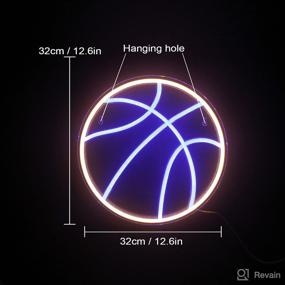 img 3 attached to Brilliant Basketball Shaped Neon Lights: Elevate your Man Cave with Sports LED Neon Signs for Basketball Players - Unique Sports Wall Art and Bedroom Décor