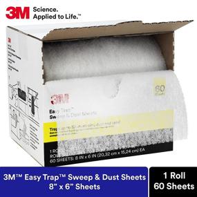 img 3 attached to 🧹 3M Easy Trap Sweep and Dust Sheets: 1 Roll of 60 Disposable Easy Sweep Floor Duster Sheets, Effortlessly Eliminates 8x More Dirt, Dust, Sand, and Hair from Wet or Dry Surfaces, Ideal for Hardwood Floors, 8"x6" size (59152W)