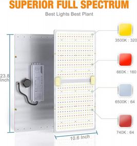 img 1 attached to 2000W HID Replacement LED Grow Light - Full Spectrum, Remote Control Dimmable For Indoor Plants, Hydroponics, And Greenhouse