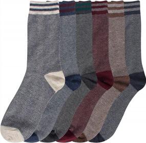 img 3 attached to Stay Fashion-Forward With FITEXTREME Men'S 6-8 Pack Casual Dress Patterned Crew Socks