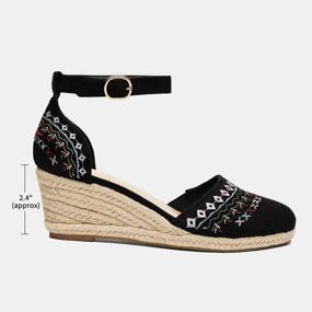 img 3 attached to DREAM PAIRS Women'S Closed Toe Ankle Strap Platform Wedge Espadrille Sandals - Ideal For Dressy Occasions