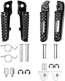 img 1 attached to Motorcycle Front Rear Foot Pegs Footrests Fits For Honda CBR1000RR 2004-2012，Honda CBR600RR 2003-2006，Honda CB1000R 2008-2012 (Front Rear-Balck)