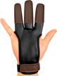 keshes archery glove finger tab: leather gloves for recurve & compound bow, three finger guard for men women & youth logo
