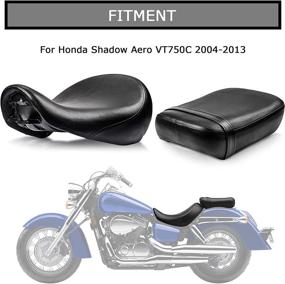 img 3 attached to PSLER Front Rider Driver Rear Passenger Pillion Cushion Seat for Shadow Aero VT750C 2004-2013