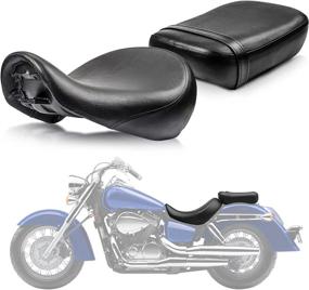 img 4 attached to PSLER Front Rider Driver Rear Passenger Pillion Cushion Seat for Shadow Aero VT750C 2004-2013