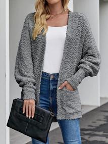img 3 attached to Stay Cozy And Stylish With ZESICA Women'S Chunky Knit Oversized Cardigan Sweater Coat