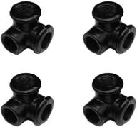 create vintage industrial decor with geilspace malleable iron pipe fittings - perfect for diy furniture and shelving (3/4", black) logo