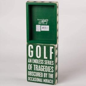 img 1 attached to Bring Humor To Your Golf Obsession With Primitives By Kathy Green Ball Trimmed Box Sign