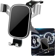 📱 lunqin car phone holder for mercedes benz glb class 2020-2022 [case friendly | perfect for big phones] - auto accessories mount for navigation, interior decoration & mirror phone attachment logo