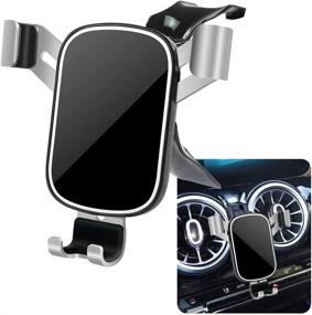 img 4 attached to 📱 LUNQIN Car Phone Holder for Mercedes Benz GLB Class 2020-2022 [Case Friendly | Perfect for Big Phones] - Auto Accessories Mount for Navigation, Interior Decoration & Mirror Phone Attachment