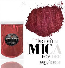 img 3 attached to TECHAROOZ Wine Red Mica Powder For Epoxy Resin - 100G / 3.5Oz Sealed Bag, 2-Tone Resin Dye Color Pigment Powder For Lip Gloss, Nails, Slime, Bath Bombs, Soap Making, And Polymer Clay Colorant