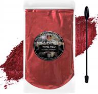 techarooz wine red mica powder for epoxy resin - 100g / 3.5oz sealed bag, 2-tone resin dye color pigment powder for lip gloss, nails, slime, bath bombs, soap making, and polymer clay colorant logo