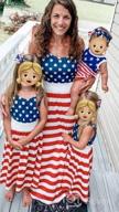 img 1 attached to Matching Mommy and Me American Flag Maxi Dresses for 4th of July Beach Fun review by Aaron Leburu