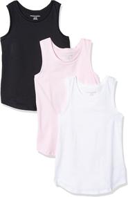 img 4 attached to 🌸 Amazon Essentials Bright Blossom Girls' Clothing: 3-Pack Tops, Tees & Blouses