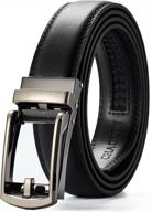 👔 chaoren comfort adjustable men's leather ratchet belts - premium accessories logo