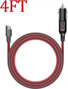 img 4 attached to 4FT 12V Cigarette Lighter Male Plug To SAE Connector Extension Cable 16AWG - Heavy Duty Cord