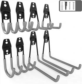 img 1 attached to ETEPON 8 Pack Heavy Duty Garage Storage Hooks & Hangers Bracket Tool Holder For Bulk Items, Power Tools, Ladders, Bikes - Garage Organization