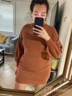 img 1 attached to EXLURA Women'S Mock Neck Ribbed Long Sleeve Mini Sweater Dress - Cute & Bodycon Pullover review by Marcus Hardin