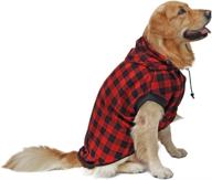 🐶 pawz road large dog plaid shirt coat hoodie: keep your pet warm and cozy this winter with red 3xl! логотип