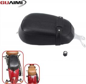 img 4 attached to GUAIMI Motorcycle Rear Leather Passenger Pillion Seat With Quick Release Knurled Fender Bolt For Indian Scout 2015-2017 And Indian Scout Sixty 2016-2017 (Black)