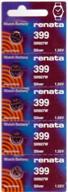 🔋 pack of 5 renata watch batteries, #399 логотип