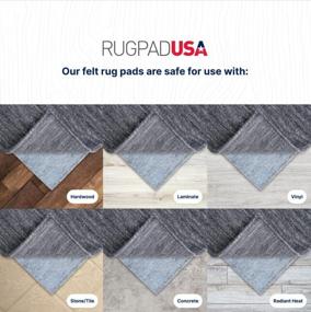 img 1 attached to Premium Protection For Your Hardwood Floors - 5'X8' Rug Pad With 100% Felt Cushioning By RUGPADUSA