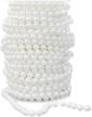 white faux crystal beads roll for weddings - 10mm large pearls by bojia logo