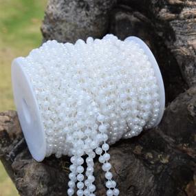 img 1 attached to White Faux Crystal Beads Roll For Weddings - 10Mm Large Pearls By BoJia